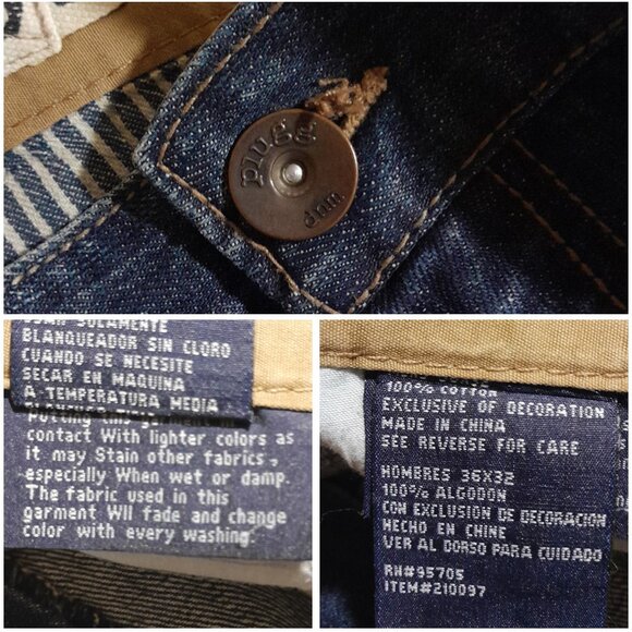 2k Men's Plugg Dark Denim Jeans 36x32 Grunge 20% OFF BUNDLES & PAY 1 SHIPPING - Picture 6 of 8